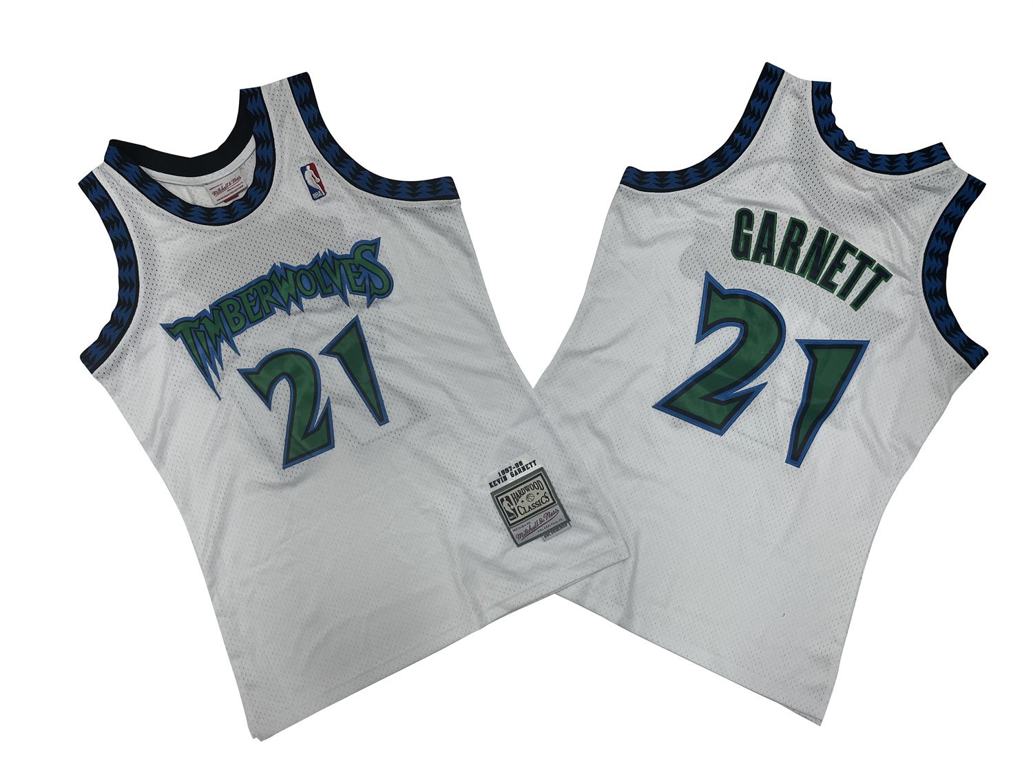 Men Minnesota Timberwolves #21 Garnett White Throwback NBA Jersey style 1->women nfl jersey->Women Jersey